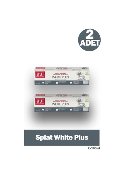 Splat White Plus Beyaz Diş Macunu 100 Ml 2 Adet