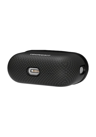 Apple Uyumlu AirPods Pro Kılıf Magsafe Aramid Fiber Youngkit 1500d Kevlar Extreme Wing Serisi Siyah