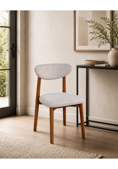 Ganni Home Alfa Sandalye 2 Li Set Krem Ceviz Gürgen İskeletli, Kolay Silinebilir Kumaşlı Modern Yemek Sandalyesi Krem - Ceviz Ganni Home Alfa Sandalye 2 Li Set Krem Ceviz Gürgen İskeletli, Kolay Silinebilir Kumaşlı Modern Yemek Sandalyesi Krem - Ceviz