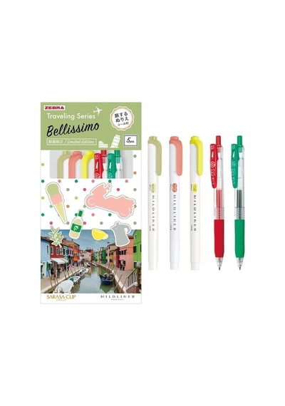 Sarasa Clip Mildliner Traveling Serisi Zeytin Jel Mürekkepli Kalem 0.5 Mm Src-se-tr-5cı Çok Renkli