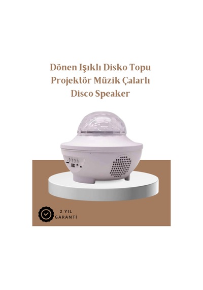 Müzik Ritimli Işık Değişimi & Dönen Dalga Efekti - Galaxy Projektör Çok Renkli 09742145