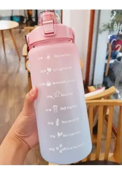 Günlük Motivasyon Su Matarası 2 Litre - 24242412231gn Pudra - Buzmavisi