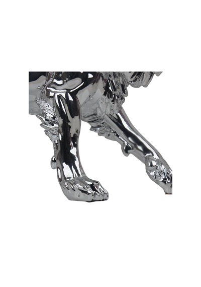 Lüks Reçine Jumbo Boy Aslan Heykeli 60 Cm Dekoratif Biblo Vitrin Konsol Süsü Ev & Ofis Hediyesi