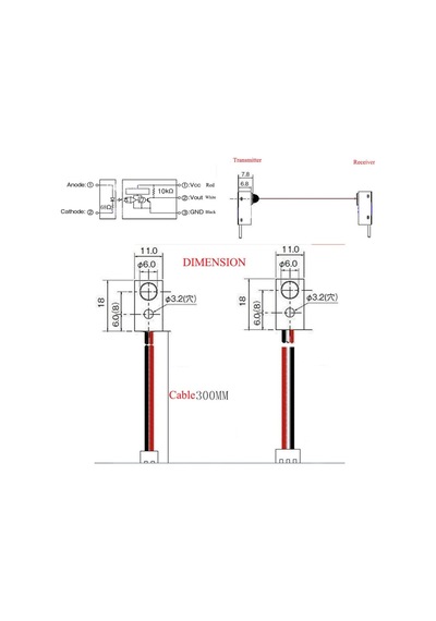 Dc 5v Beam Sensör Çift 30cm Engel Algılayıcı Kapı Pencere