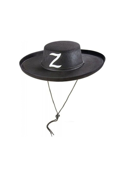 Z Logolu Çocuk Boy Bağcıklı Zorro Şapkası