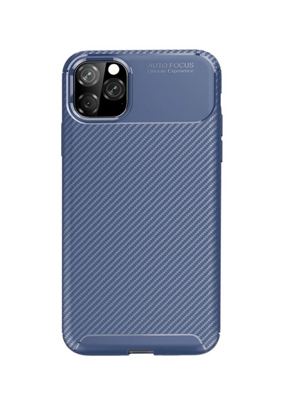Apple İphone 11 Pro Max Kılıf Auto Focus Karbon Kapak - Lacivert 0.2M-Çok Renkli