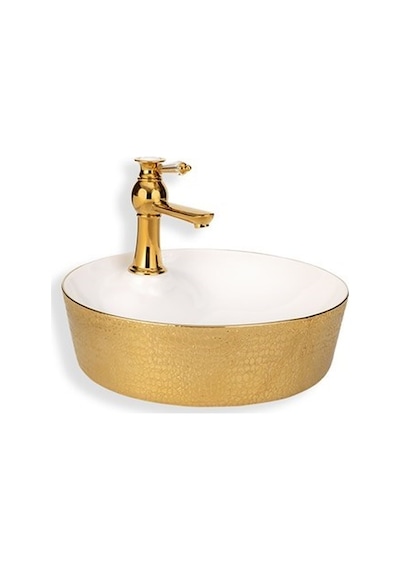 Lena Tezgahüstü Lavabo E-5001a Altın Gold