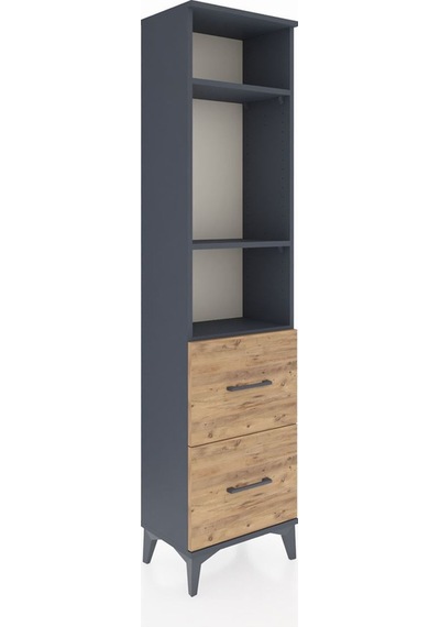 Arges Dolap 3 Raflı 2 Çekmeceli 44x30x182 Antrasit-çam Antrasit Arges Dolap 3 Raflı 2 Çekmeceli 44x30x182 Antrasit-çam Antrasit