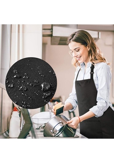 Cepli Ayarlanabilir Su Geçirmez Önlük - Ev Ve Yemek Pişirme İçin Gerekli Mutfak 1pcs