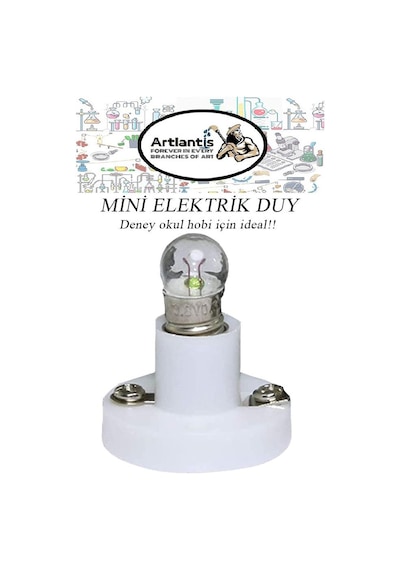 Mini Duy 20 Adet Deney Duyu Proje İçin Küçük Ampul Yuvası Minyonet Duy Okul Sınıf Elektrik Devre Deney Duyusu
