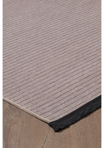Paradis Bej Fitilli Desen Şönil Kilim Makinede Yıkanabilir Kaymaz Taban Halı Yolluk Fitilkilim