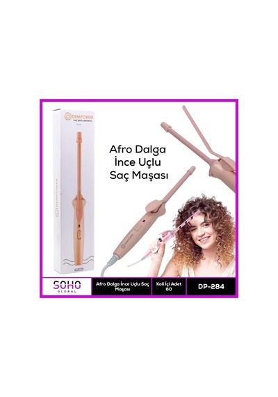 Afro Dalga İnce Uçlu Saç Maşası 0
