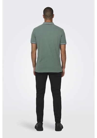 Only & Sons Erkek Polo Yaka T Shirt 22024827 Koyu Yeşil Koyu Yeşil