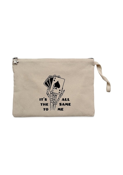 Motörhead Ace of Spades Skull Krem Clutch Cüzdan / El Çantası Krem