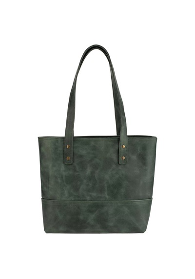 Twingold İsme Özel Tote Bag El Omuz Çantası - %100 Rainbow Deri - Ac03003 - Haki Haki