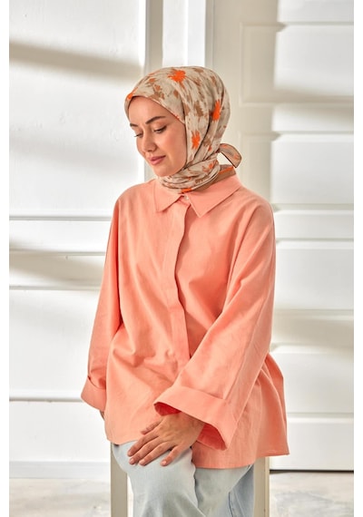 Silk Home Velora Eşarp 161001-13 Turuncu, Bej, Sütlü Kahve