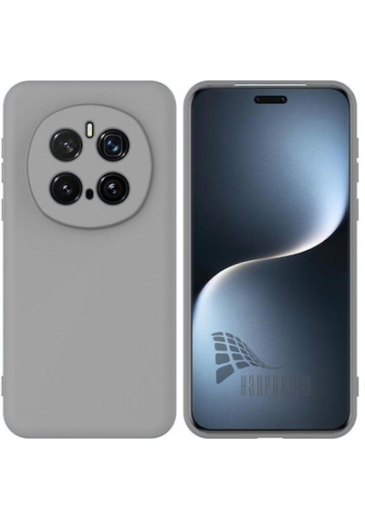 Honor Magic 7 Pro Uyumlu Silikon Kılıf - Kamera Korumalı Esnek Pastel Renk Kapak - Gri