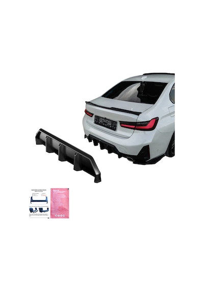Bmw 3 Serisi G20 Lci 2022+ Arka Difüzör M Paket Uyumlu Piano Black Difüzör