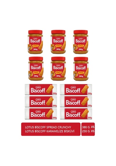 Bıscoff 250gr. X 6 Adet Bıscoff Spread Crunchy 380 Gr. X 6 Adet