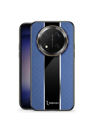 Honor Magic 7 Lite  Kılıf Premium Deri Kılıf Mavi