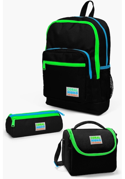 Coral High Kids Siyah 3 Lü Okul Çanta Seti Set0123717