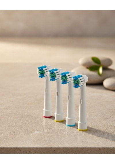 Renk Halkalı Aile Tipi Diş Fırçası Yedek Başlığı 4 Lü Paket
