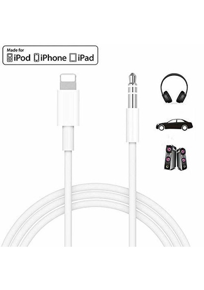 Iphone Uyumlu Lightning To 3.5mm Aux Ses Kablosu Lightning Stereo Destekli 1.2m