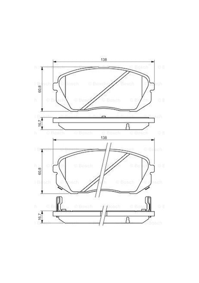 Hyundai Tucson 1.6Crdi 2018-2021 Bosch Ön Balata Hyundai Tucson 1.6Crdi 2018-2021 Bosch Ön Balata