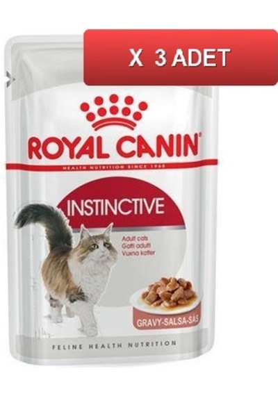 Royal Canin İnstinctive Gravy Pouch Yetişkin Kedi Maması 3 x 85 G