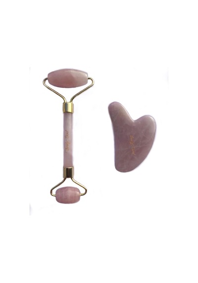 Kuvars Roller ve Gua Sha Taşı Seti