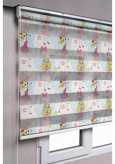 Prenses Desenli Zebra Stor Güneşlik Perdeler