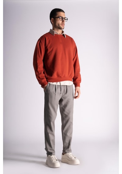 Slim Fit Jogger Bel Pantolon Haki Haki
