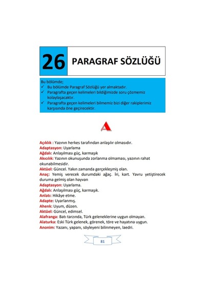 Her Derde Deva Türkçe 9 Fasikül Konu Anlatımı