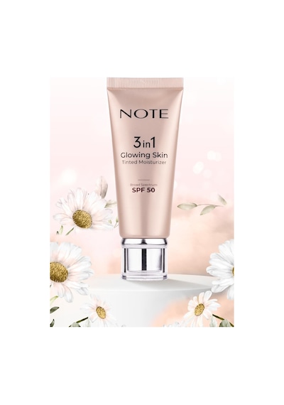 Note Cosmetique 3 in 1 Glowing Skin Tinted Moisturizer 50 SPF Işıltılı Aydınlatıcı Krem