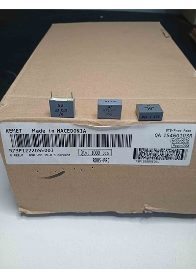R73pı2220se00j 22nf 630v 15 0.05 Polyester Kondansatör 100 Adet