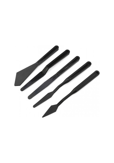 Rich Spatula Plastik 5 Li Set Siyah 11247