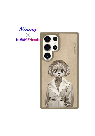 Samsung Uyumlu Galaxy S25 Ultra Magsafe 3d Gerçek Nakışlı Köpek Figürlü Fashion Kılıf Şeffaf