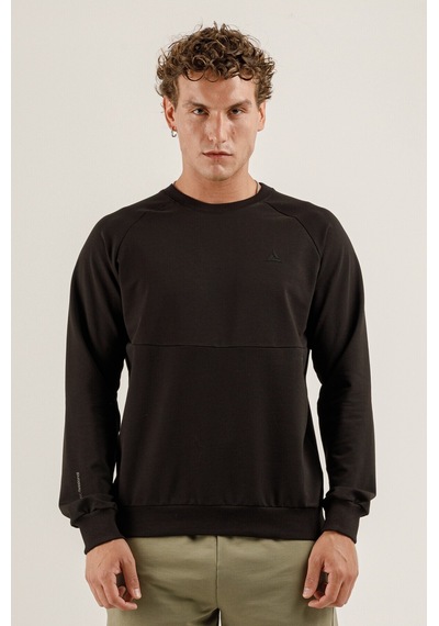 Airlife Saturn Ur7 Pro I Sıfır Yaka Erkek Sweatshirt Siyah