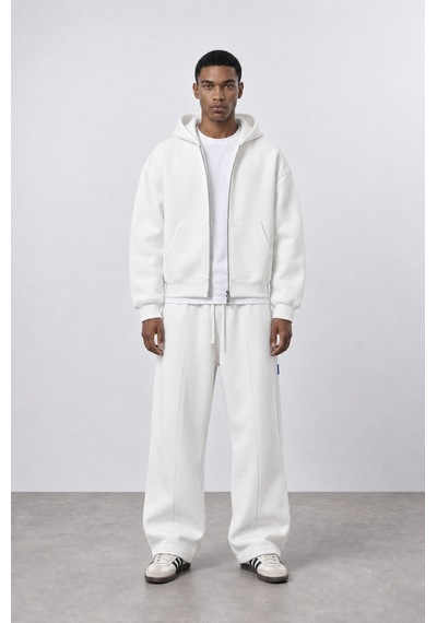 Respire Erkek Basic Panda Baggy Eşofman Altı Ekru