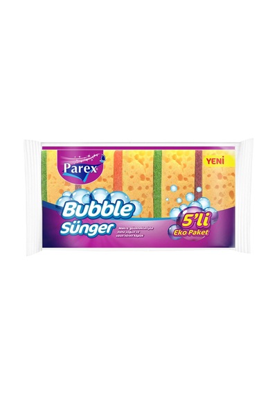 Parex Bubble Sünger Eko Paket 5'li - 7 Adet Tarı