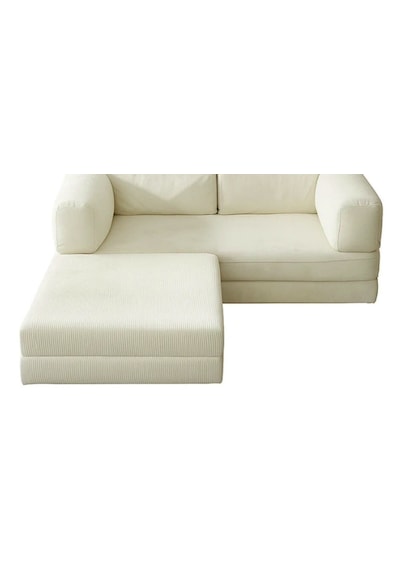 Herev 200x200 Cm 50 Dns Modüler Köşe Koltuk Fitilli Kadife Kumaş, Yatak Olabilen, Modern Tasarım Şark Köşe Krem Herev 200x200 Cm 50 Dns Modüler Köşe Koltuk Fitilli Kadife Kumaş, Yatak Olabilen, Modern Tasarım Şark Köşe Krem