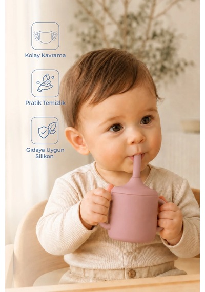 Babyjem Silikon Pipetli Bardak Mocha