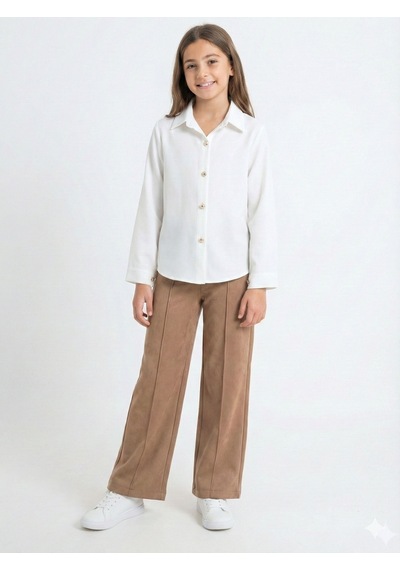 Xo Kids Bej Püsküllü Pançolu Gömlekli Ve Bol Paça Pantolonlu 3lü Kız Çocuk Takım 8-14 Yaş 4430 Ekru Xo Kids Bej Püsküllü Pançolu Gömlekli Ve Bol Paça Pantolonlu 3lü Kız Çocuk Takım 8-14 Yaş 4430 Ekru