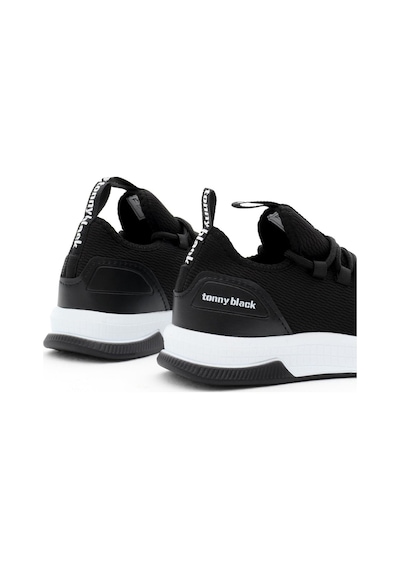 Tonny Black Nefes Alabilen Kumaş Poli Taban Bağcıklı Unisex Siyah Beyaz Spor Ayakkabı V2qnt-0