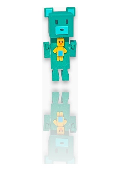 Super Adventure Bears - Ayı , Baaren Ve Şika Kaliteli Loy3d 9 Cm Yeşil