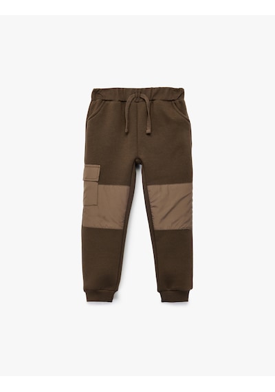Koton Cep Detaylı Beli Bağcıklı Jogger Eşofman Altı Kahverengi 6wmb40089tk Kahve