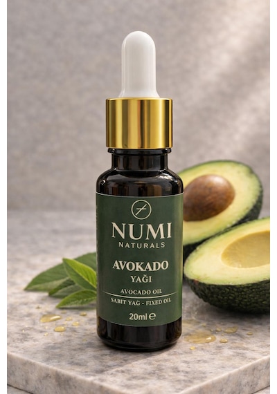 Avokado Yağı 20 Ml Soğuk Sıkım Saf Avokado Yağı Cilt, Saç Ve Bakım Yağı