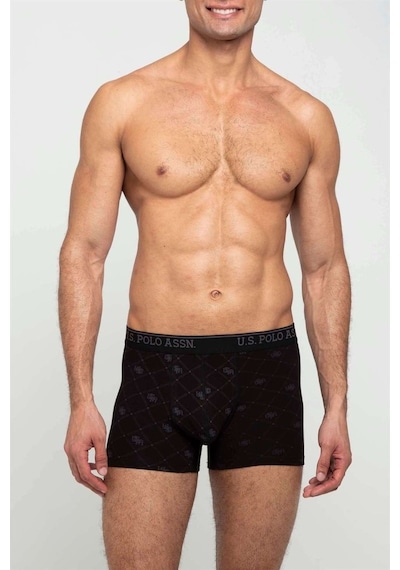 U.S. Polo Assn. Erkek Antrasit Melanj - Baskılı 2 Li Boxer 80347