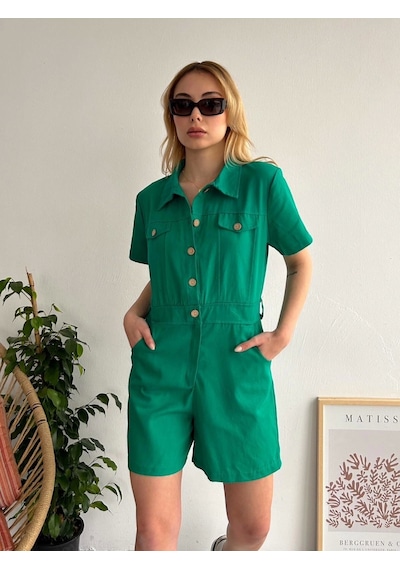 Gabardin Tulum S24761 Yeşil