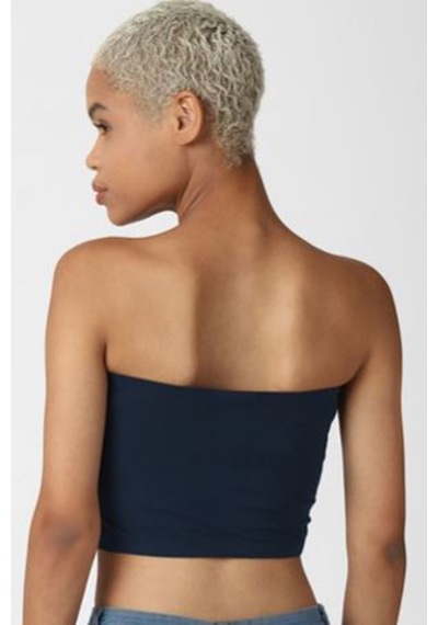 Rooted-kadın Straplez Tube Top Astarsız Lacivert